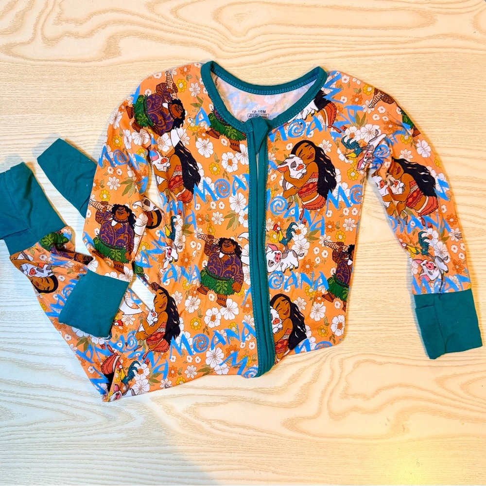 Moana Orange & Teal Kids Bamboo Zippy (12-18)